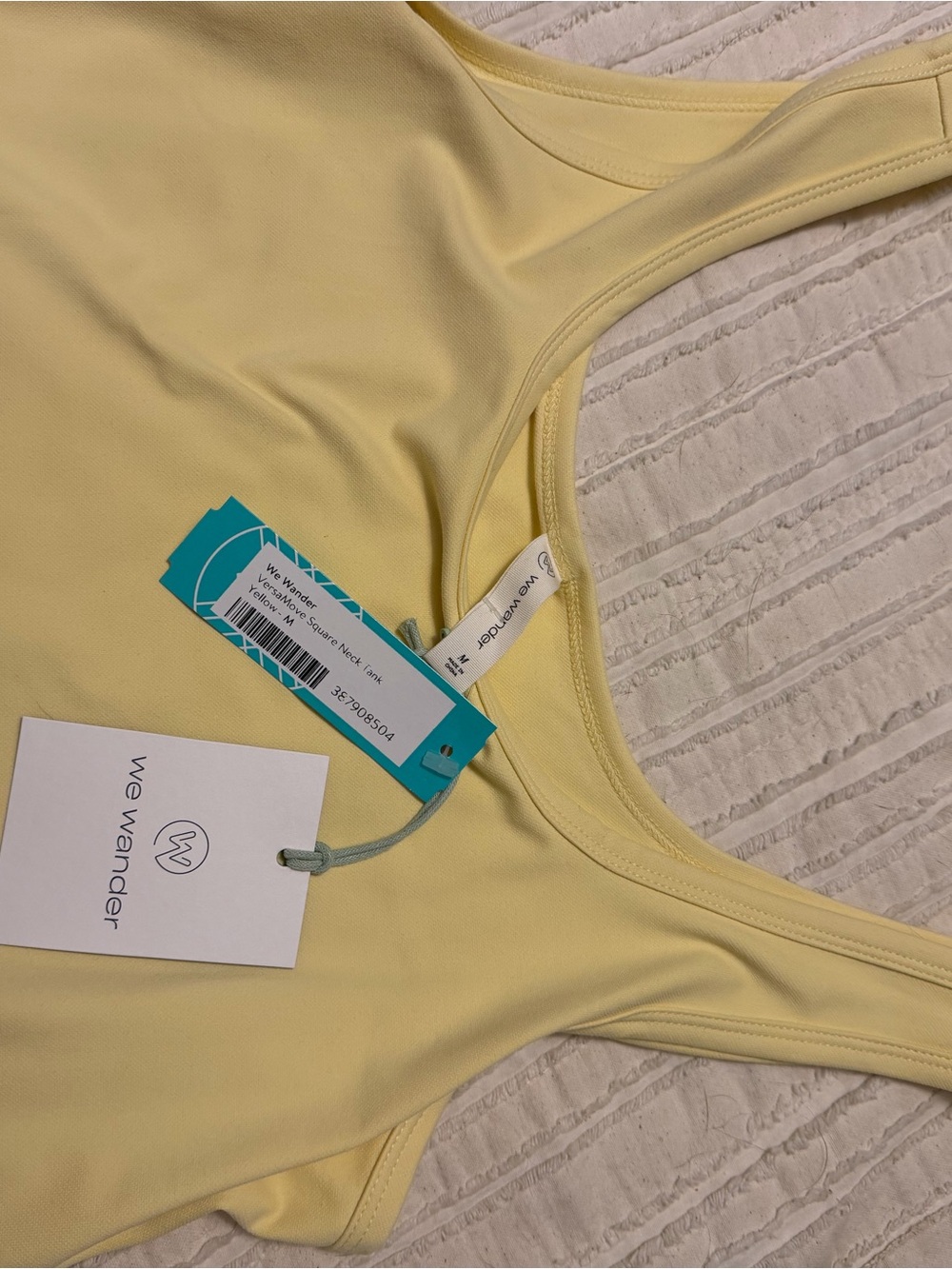 Wander Soft Yellow Scoop Tank Top - Picture 2 of 2